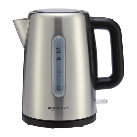 Amazon Basics Electric Stainless Steel Kettle for Tea and Coffee