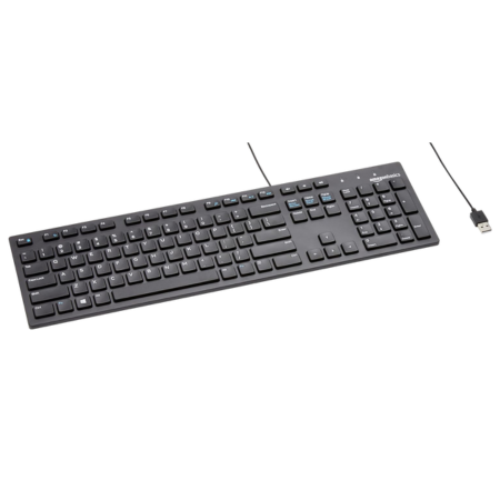 Amazon Basics Wired QWERTY Keyboard, Full-Sized, Black