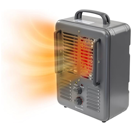 Comfort Zone Utility Space Heater, 1500W Electric Garage Heater