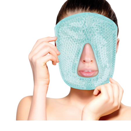 Hot and Cold Therapy Gel Bead Full Facial Mask by FOMI Care 