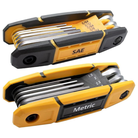MULWARK 17pcs Folding Allen Wrench Set | Metric & Standard SAE