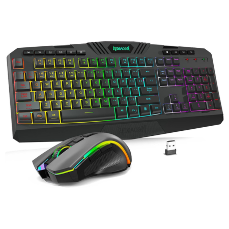 Redragon S101M-KS Gaming Keyboard and Mouse Wireless with Tri-Mode