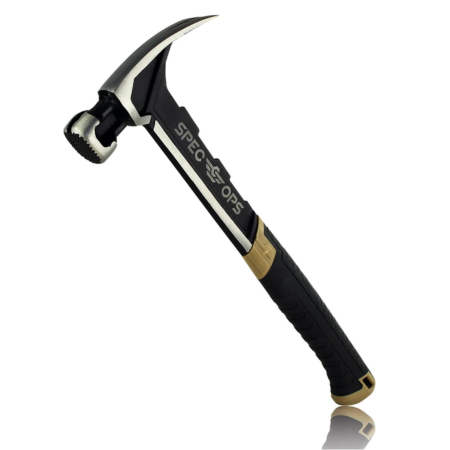 Spec Ops Tools Framing Hammer, 22 oz, Rip Claw, Milled Face, Shock-Absorbing Grip, 3%