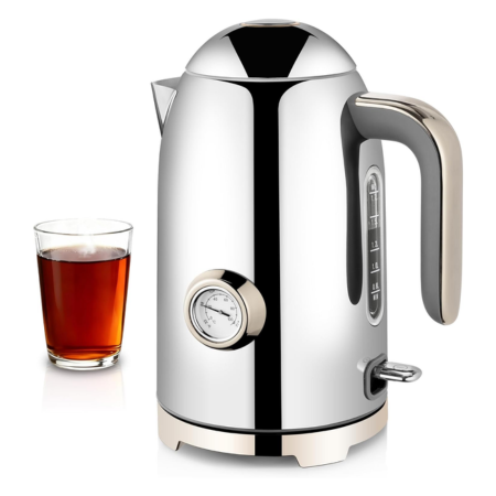 SUSTEAS Electric Kettle - 57oz Hot Tea Water Boiler with Thermometer