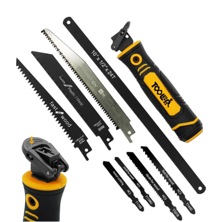TOOLAN: 8-In-1 Multi Blades Hand Saw, Drywall Cutter. Hacksaw.